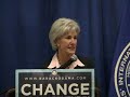 Kansas Governor Kathleen Sebelius in Cincinnati, OH