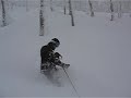 Skiing Deep Powder in Rusutsu Japan