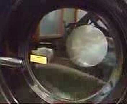 dry cleaning machine at work ...
