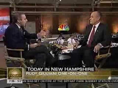 Rudy Giuliani Watch: The Today Show 0 Rudy Giuliani Watch: The Today Show