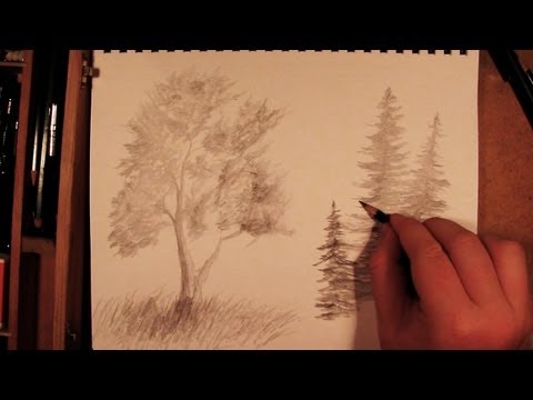 how to draw leaves on a tree