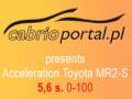 Acceleration Toyota MR2-S   5,6 s. 0-100km/h