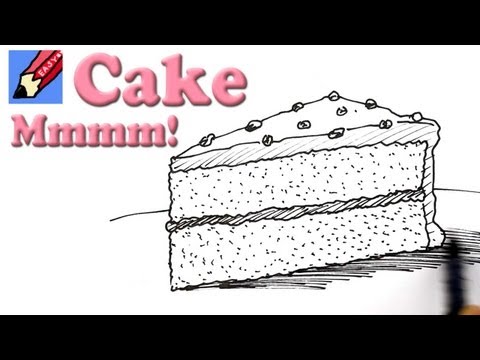 How to draw a Slice of Cake Real Easy