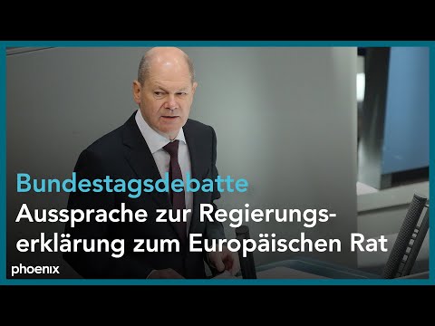 Bundeskanzler Olaf Scholz (SPD) mit Regierungserklru ...