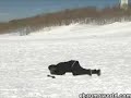 Reporter Ran Over By Sledders