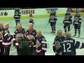 Aryn Canadian Anthem at an Oil Kings Retro Jersey Game in HD
