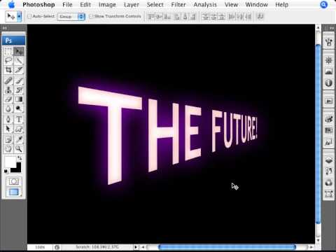 Learn Photoshop - How to distort the effects of text, images, 3D