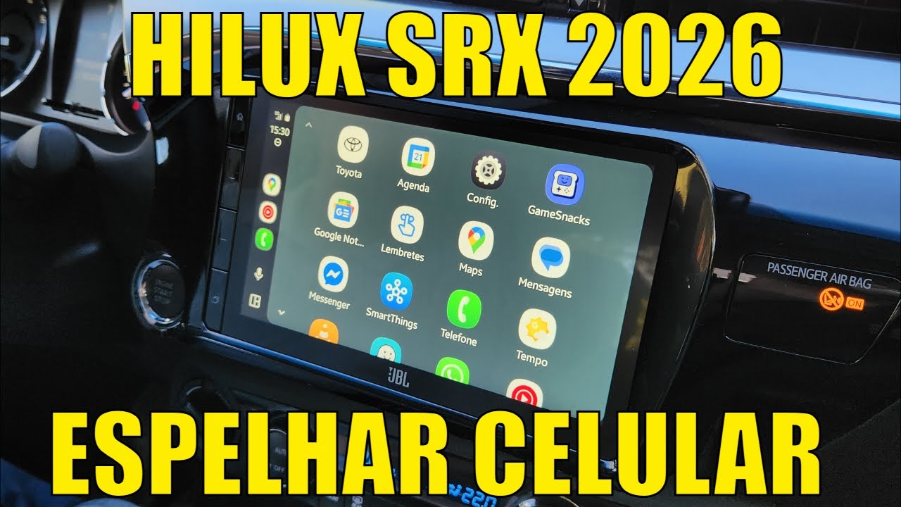 Toyota Hilux SRX 2026 - Como espelhar o celular na central multimídia