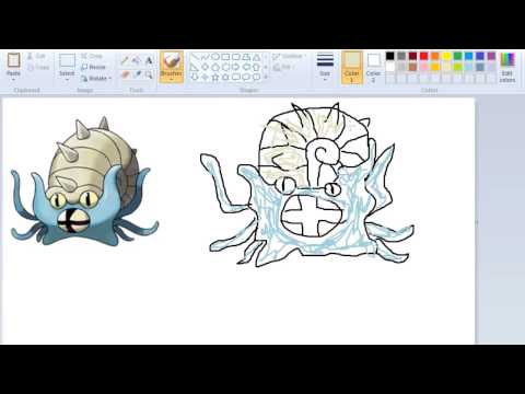 how to draw omanyte