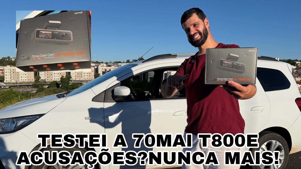 TESTEI A CÂMERA DE PROTEÇÃO 70 MAI T800E 4K | CONFIRA EM DETALHES FUNCIONAMENTO E INSTALAÇÃO!!