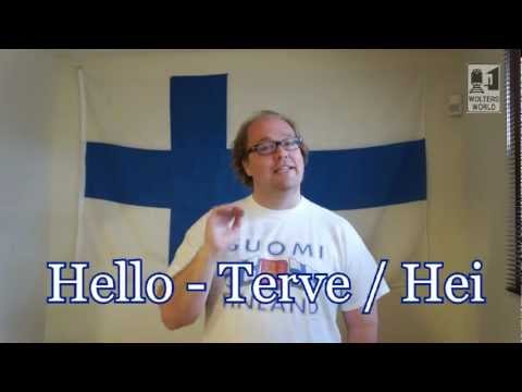 Finnish - http://www.woltersworld.com Heading to Finland for Work or Vacation? Here are 10 Finnish words that you should know before you go. Finnish for tourists. Basi...