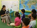 Children learning the "Landmarks" theme at The Loving Tree