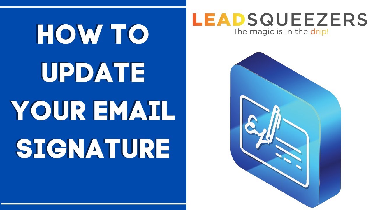 How to Update your Email Signature