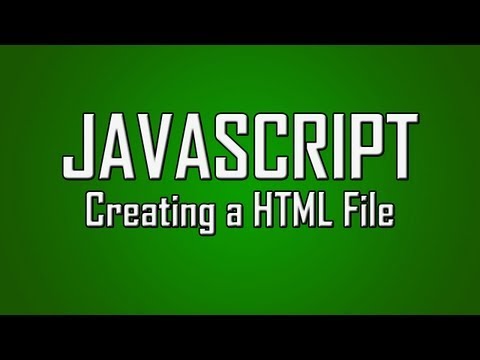 how to create html file