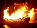 Viking Longboat Set on Fire