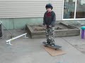 Nephew on his skateboard