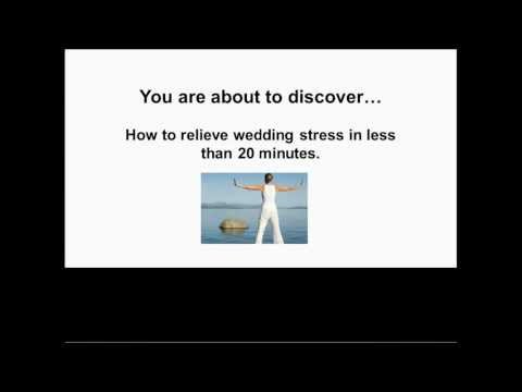how to relieve wedding stress