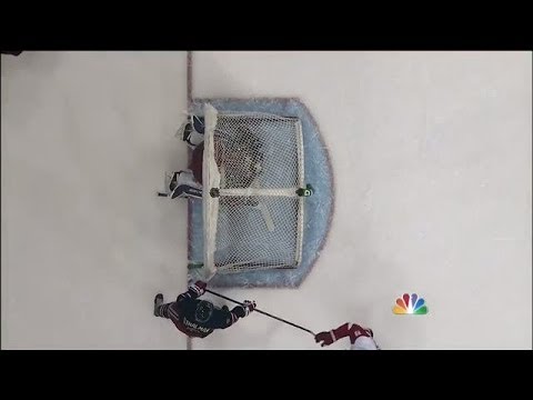 Video: Henrik Lundqvist gets trapped under the net