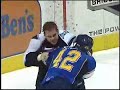 Triston Grant gets into a fight with Eric Nielsen of the Peoria Rivermen