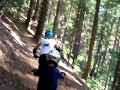 Kat and Markie age 5 Ride 3rd Divide in Downieville