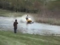 snowmobile on water