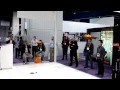 Flying robot demo (Parrot AR Drone 2) at a booth CES 2012