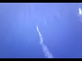 ground view of rocket that crashes