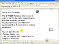 Excel Choose Function