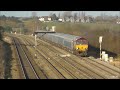 White Cab Shed @ Cholsey. DB Schenker's unique white cab EWS liveried 66177 is seen passing eastbound under Cholsey Manor Farm bridge at 12:22 whilst working the 4O40 Cowley - Southampton cars. This was all filmed on the 7th January 2012. Enjoy!