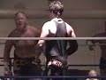 reluctant poww tag team champions ruff crossing and x-con defend against 3-time former titleholders outta control.