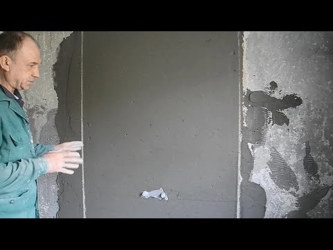 Как штукатурить стены под плитку видео
