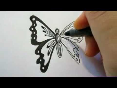 how to draw draw a butterfly