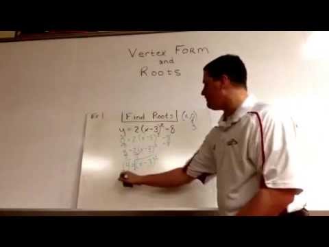 how to isolate x in vertex form