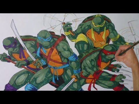 how to draw teenage mutant ninja turtles