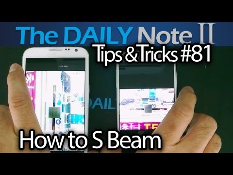 how to turn on s'beam on galaxy s2