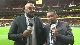 طارق السكراتي رفقة عبدالمجيد الخال للحديث عن الأجواء التي تسبق المباراة