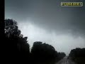 Sudden tornado while driving car