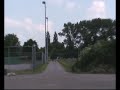 Minibike race Specht rijd band kap0t