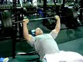 following dc training, justin harris incline benches 315 for 12 reps.