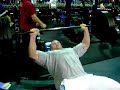 following dc training, justin harris incline benches 315 for 12 reps.
