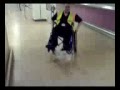 andy weir trying a spin in wheelchair goes wrong