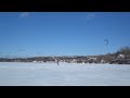 Mic Mac Snow Kite Jonny checking out traffic.MOV