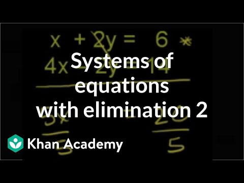 Addition elimination method 1