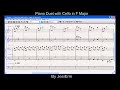 Piano Duet with Cello in F Major - Sibelius 5 Piano Duet with Cello in F Major - Sibelius 5
