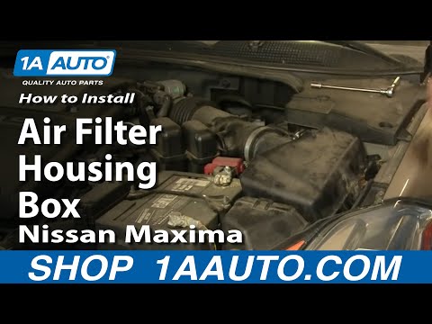 How To Install Replace Air Filter Housing Box Nissan Maxima 04-06 1AAuto.com