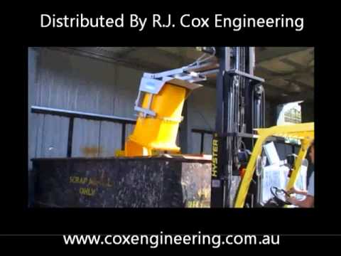 NWB Wheelie Bin Tipper/Lifter -Wheelie Bin Emptier for Forklifts Video Image