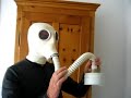 White full-bonnet with fold-wears out and filters