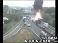 Horrible truck crash on highway
