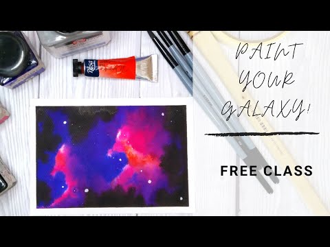 video-linktoworks-Fun Colorful Galaxy with Watercolor: Learn to Paint with ...