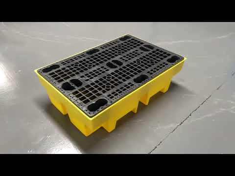 Видео: Поддон для бочек 2 x 205L 1230x840x345 ROMOLD BP2